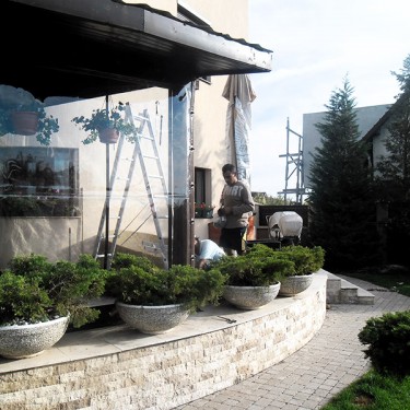 Pereti folie transparenta cu butoni de inchidere